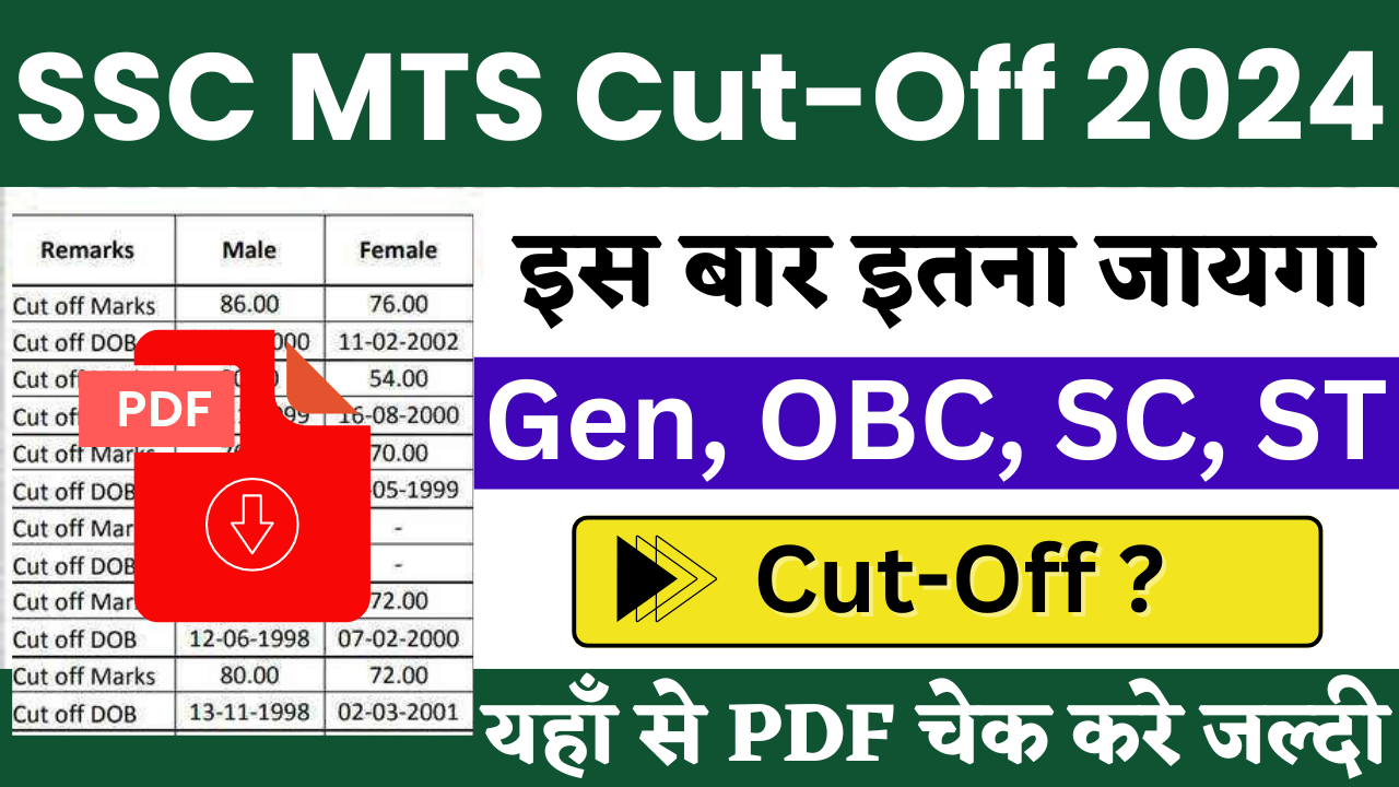 SSC MTS Cut Off 2024